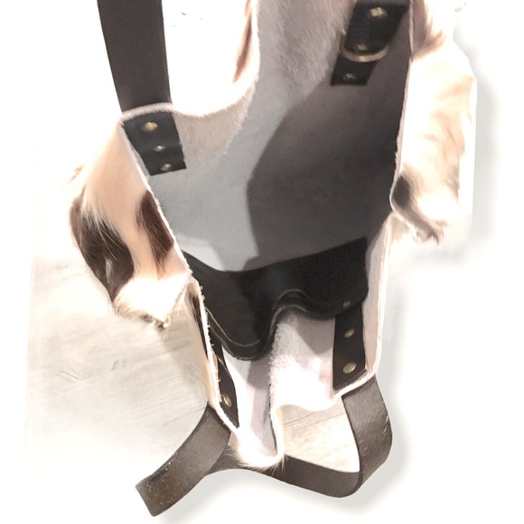 New Leather hair on hide Fabulous One of a Kind Leather Cowhide Tote Bag 👜 - Picture 6 of 15